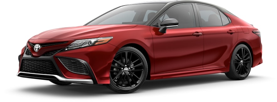 2023 Toyota Camry Supersonic Red Color with Two-Tone Midnight Black Metallic Roof