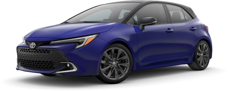 2023 Toyota Corolla Hatchback Blue Crush Metallic With Midnight Black Metallic Roof Color