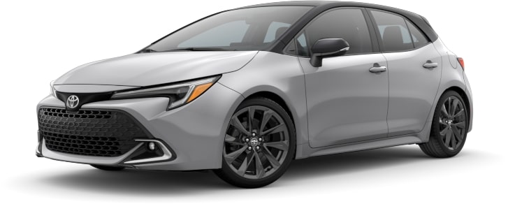 2023 Toyota Corolla Hatchback Classic Silver Metallic With Midnight Black Metallic Roof Color