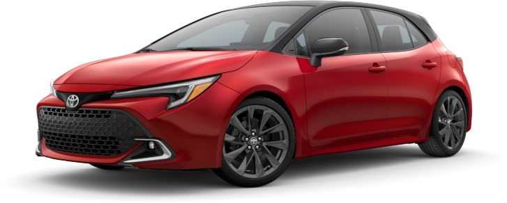 2023 Toyota Corolla Hatchback Finish Line Red With Midnight Black Metallic Roof Color