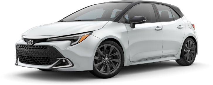 2023 Toyota Corolla Hatchback Wind Chill Pearl With Midnight Black Metallic Roof Color