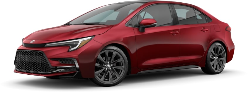 2023 Toyota Corolla Ruby Flare Pearl With Midnight Black Metallic Roof Color
