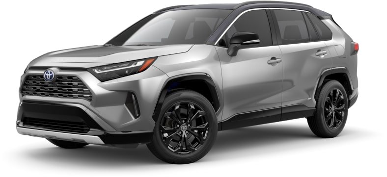 2023 Toyota Rav4 Silver Sky Metallic Color with Midnight Black Metallic Roof