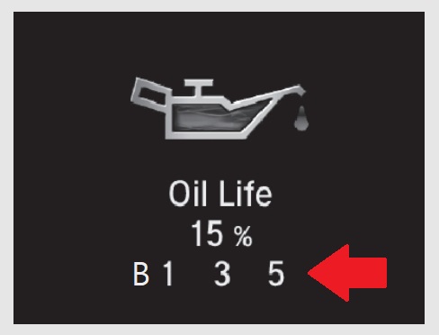 Honda B135 service code on maintenance due soon display.