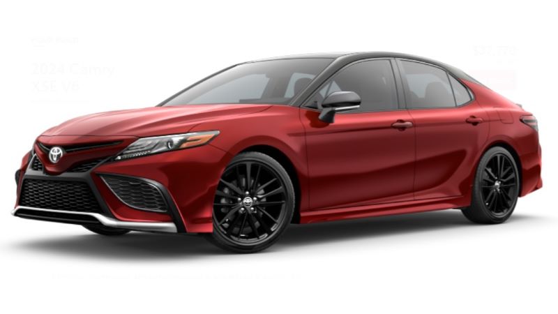 2024 Toyota Camry Supersonic Red With Midnight Black Metallic Roof Color