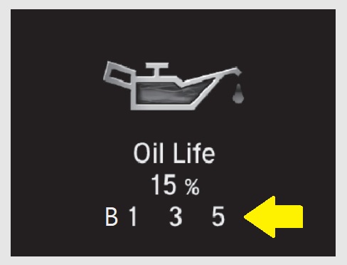 Acura B135 service code on maintenance due soon display.